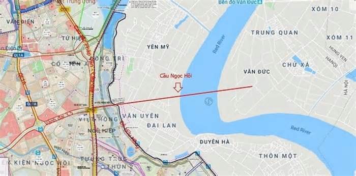 Hà Nội xin đảm nhận dự án xây cầu Ngọc Hồi kết nối với Hưng Yên