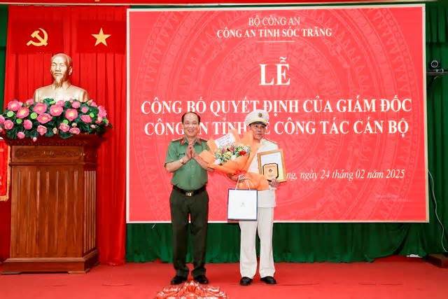 Trưởng Công an thành phố Sóc Trăng nghỉ hưu trước tuổi