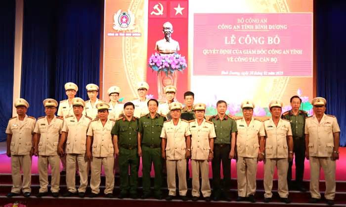 Công an tỉnh Bình Dương: 14 trưởng phó phòng và tương đương nghỉ hưu trước tuổi