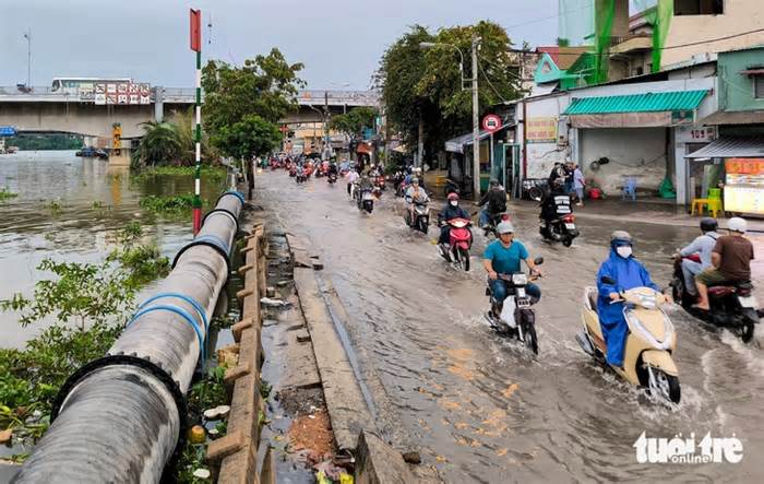 Nâng đường Trần Xuân Soạn có lãng phí khi ở ngay cạnh dự án chống ngập?