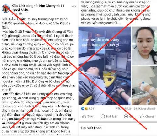 Thông tin cô gái bị bỏ thuốc mê tại Đà Nẵng là bịa đặt