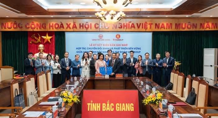Tỉnh Bắc Giang và Vingroup ký hợp tác thúc đẩy chuyển đổi xanh, chuyển đổi số