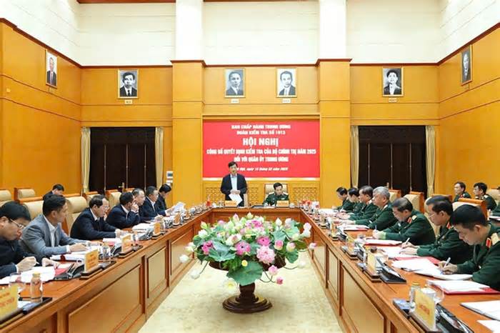 Triển khai quyết định kiểm tra đối với Quân ủy Trung ương