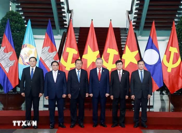 Tổng Bí thư Tô Lâm bàn phương hướng hợp tác với lãnh đạo Lào và Campuchia