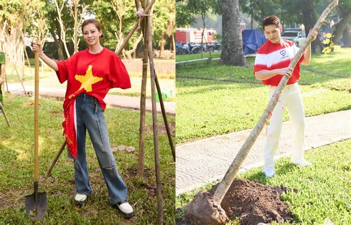 Nghệ sĩ hưởng ứng chương trình '8.000 cây hoa vì thủ đô xanh'