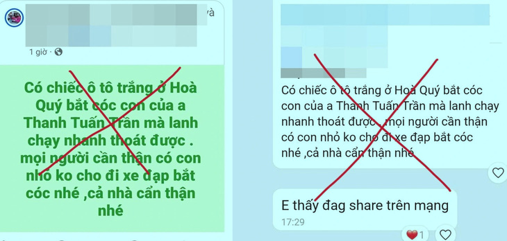 Tin bắt cóc trẻ em tại Đà Nẵng là bịa đặt, công an triệu tập 'tác giả'